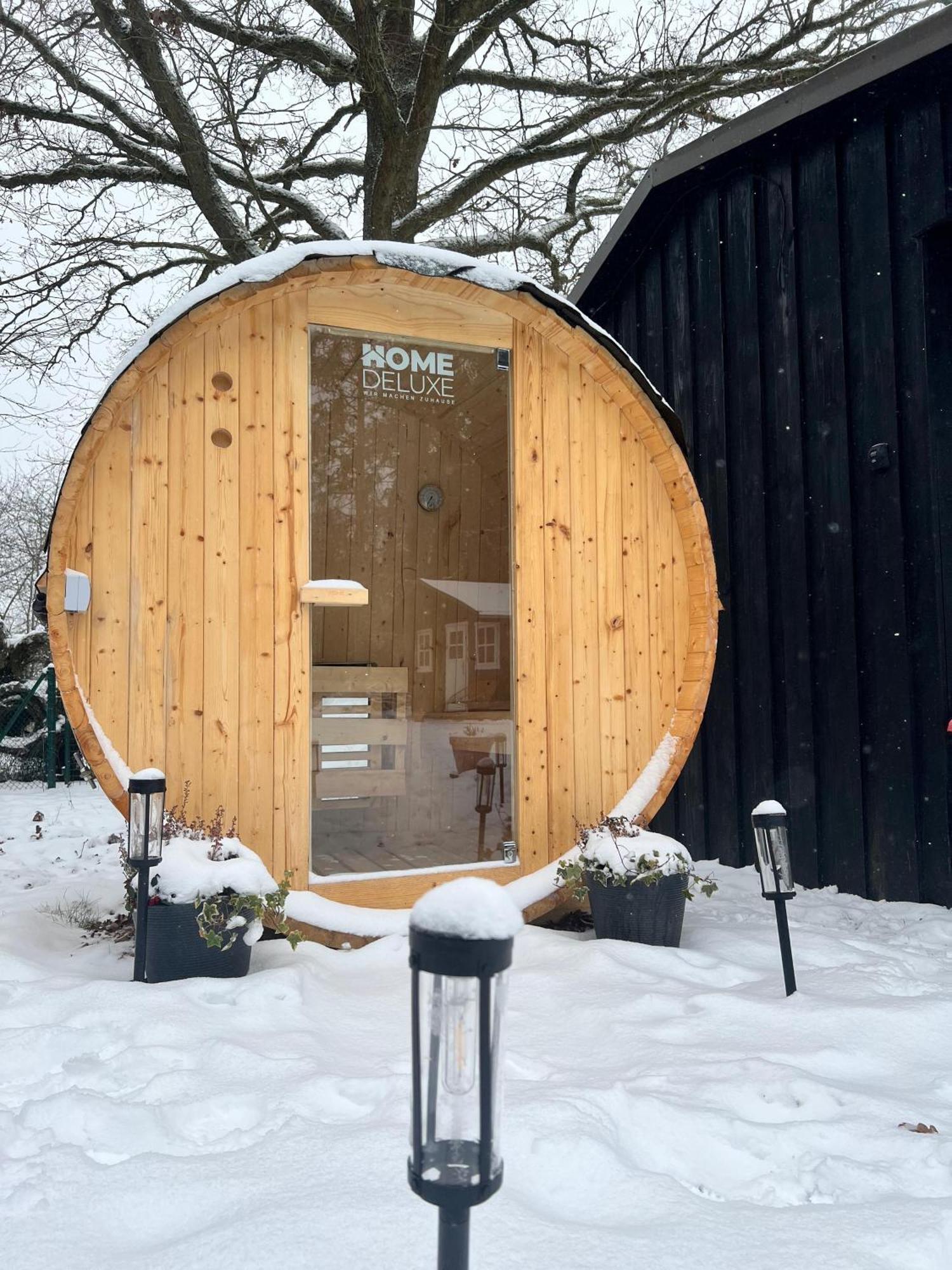 Wunderschoenes Chalet Mit Gaestehaus In Der Natur Mit Fass-Sauna Sangerhausen Zewnętrze zdjęcie